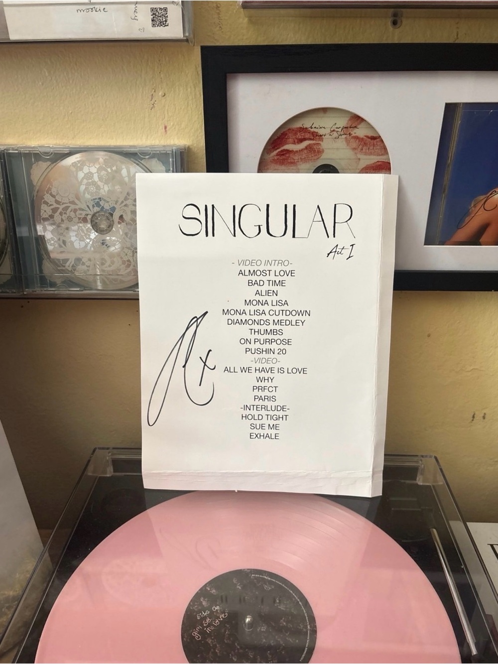 SINGULAR Act 1 Signed Sabrina Setlist